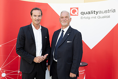 (v.l.n.r.): Dr. Werner Paar, CEO Quality Austria und Dr. Günther Schreiber, Gesundheitsexperte bei Quality Austria © Anna Rauchenberger