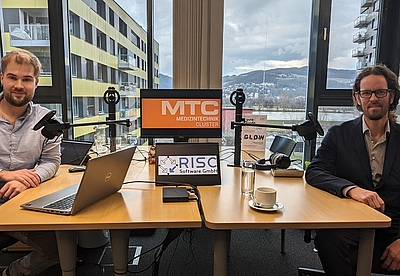 MTC-Projektmanager Thomas Wolfinger im Gespräch mit Michael Giretzlehner, RISC Software GmbH © Business Upper Austria